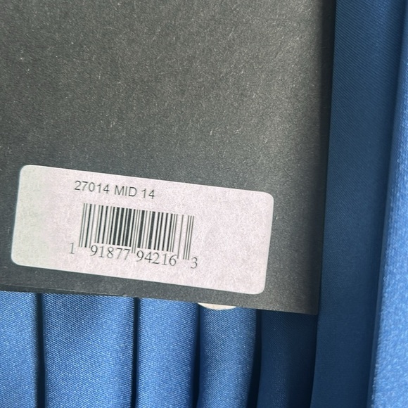 MAC DUGGAL 27014 NWT Puff Sleeve Pleated Bodice Draped Gown - Picture 10 of 10